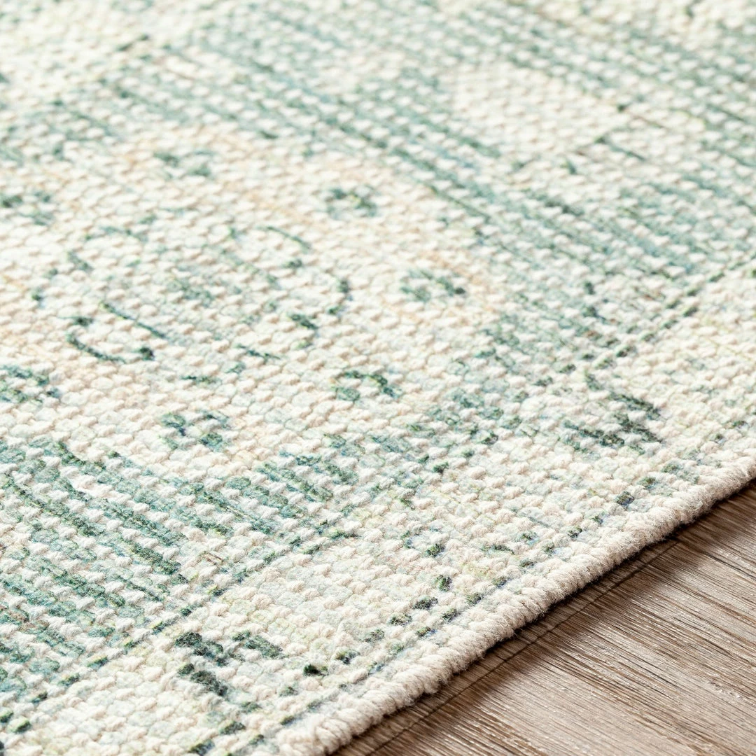 Best Sale 🔔 SURYA NORA DISTRESSED VINTAGE PRINT RUG: SAGE ✔️ 5 SURYA NORA DISTRESSED VINTAGE PRINT RUG: SAGE