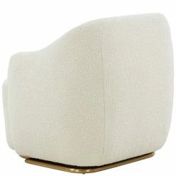 VIG ZAZA IVORY BOUCLÉ SWIVEL CHAIR