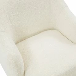 VIG ZAZA IVORY BOUCLÉ SWIVEL CHAIR