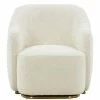VIG ZAZA IVORY BOUCLÉ SWIVEL CHAIR