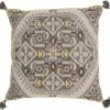 SURYA HILO PILLOW: GRAY, LIME