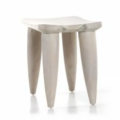 FOUR HANDS Furniture ZURI IVORY TEAK ACCENT STOOL